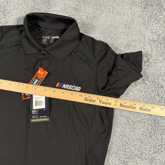 5.11 Tactical NASCAR Embroidered Womens Polo Shirt Black Snag Resistant SZ S NWT - Picture 6 of 7